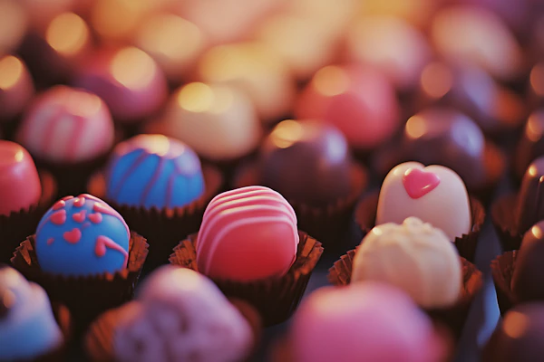Colorful Chocolates Display