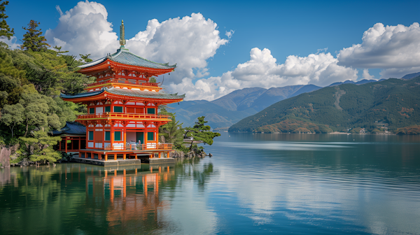 Tranquil Pagoda by the Lake