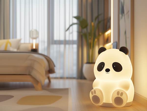 Cute Panda-Shaped Bedroom Lamp