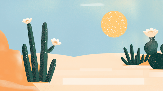 Stylized Desert Landscape