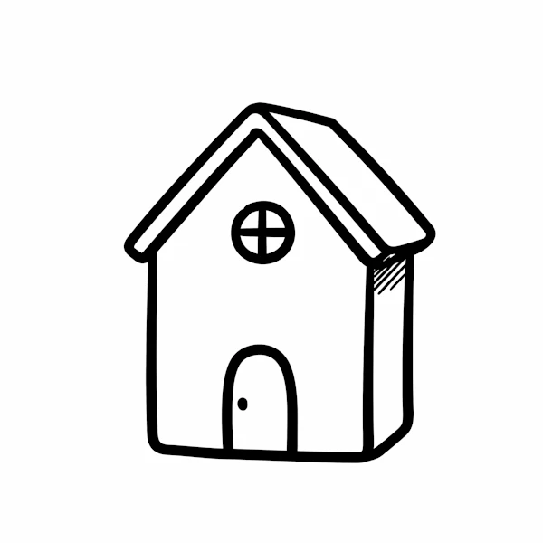 Line Drawing of House