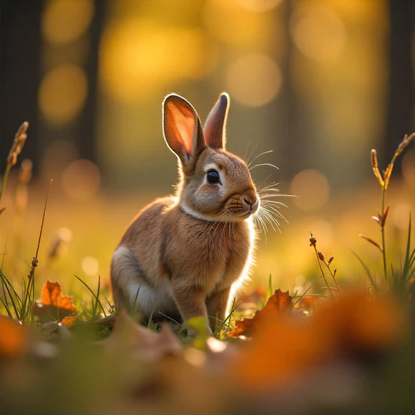 Autumn Rabbit Scene