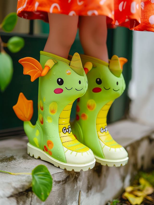 Child's Playful Creature Rain Boots