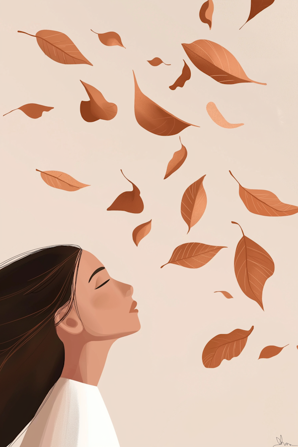 Woman in Autumn Serenity