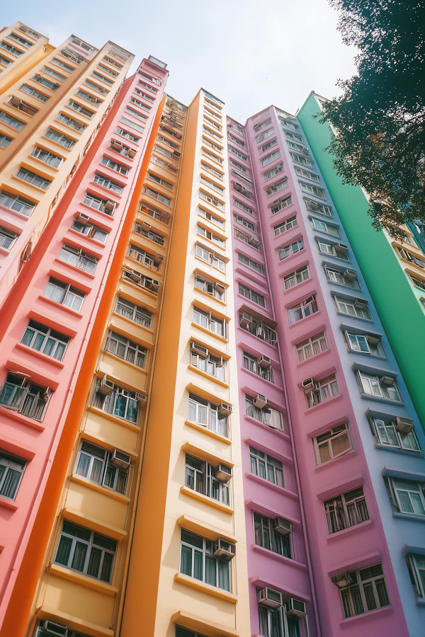 Vibrant Urban Residential Buildings