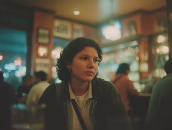 Contemplative Cafe Scene