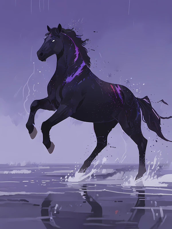 Majestic Black Horse
