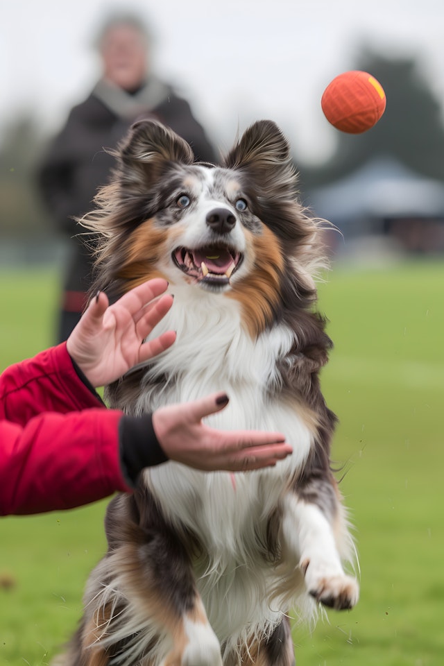 Playful Dog and Human Interaction