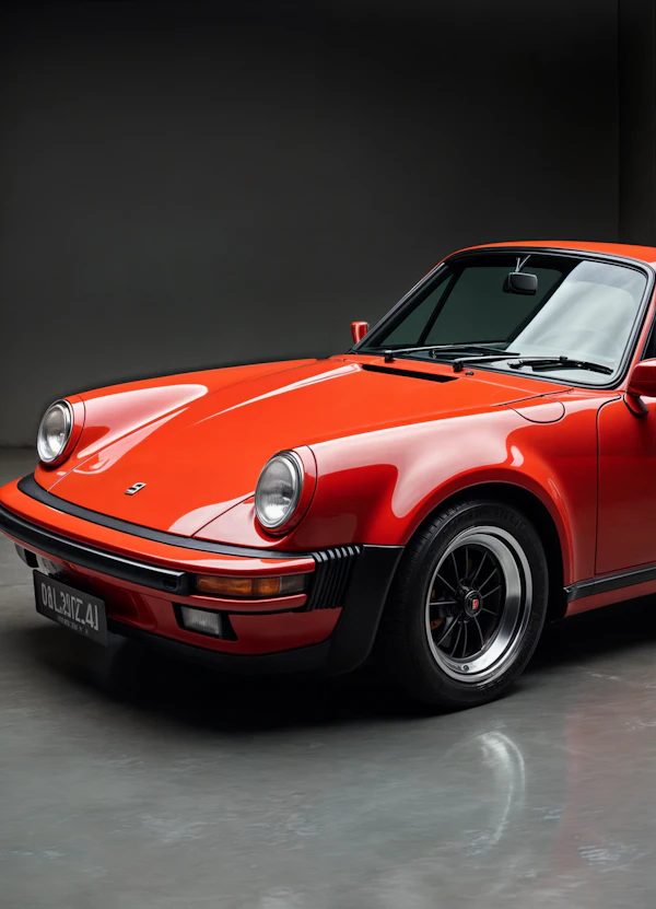 Vintage Red Porsche 911