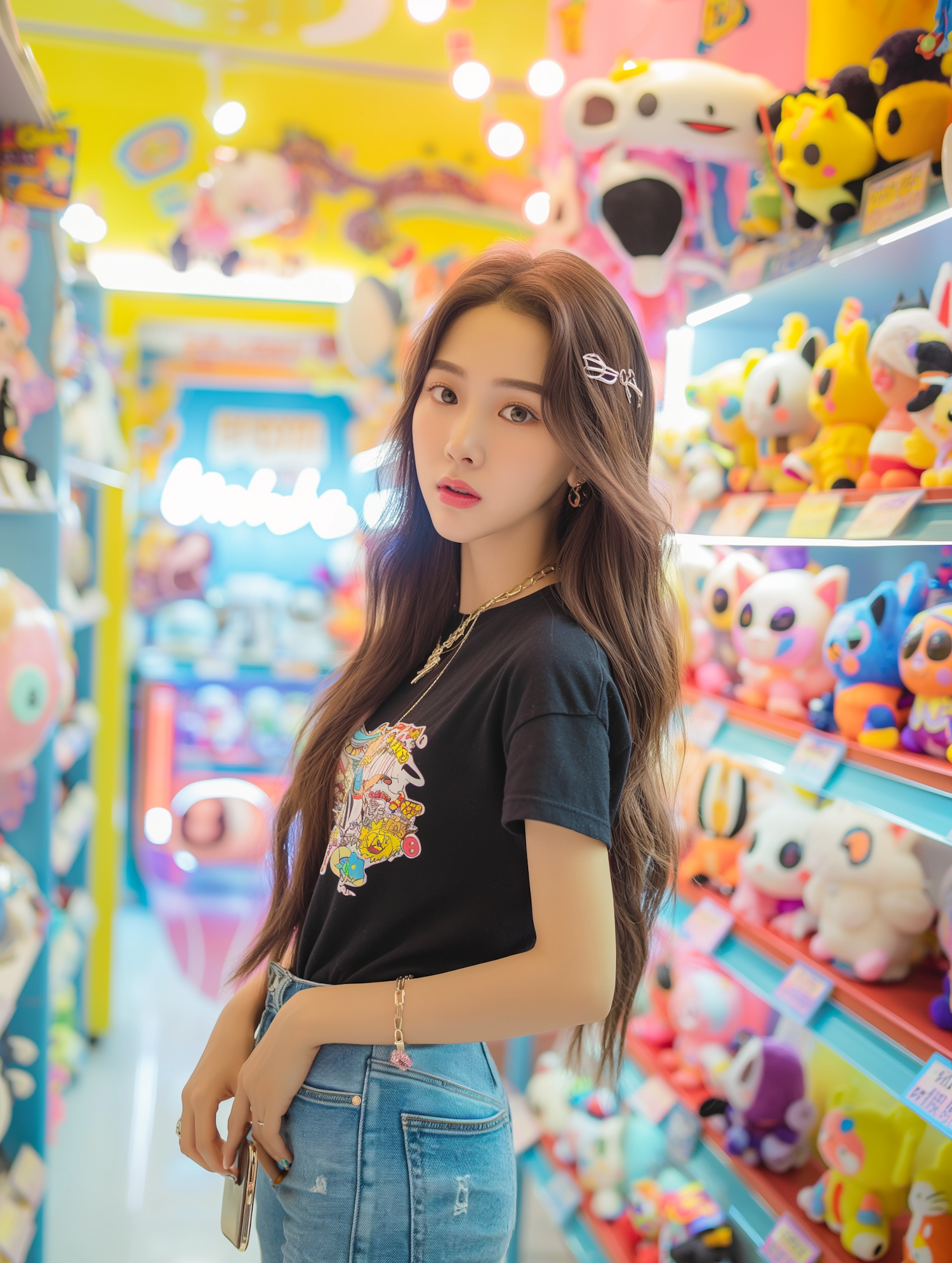 Young Woman in Toy Store