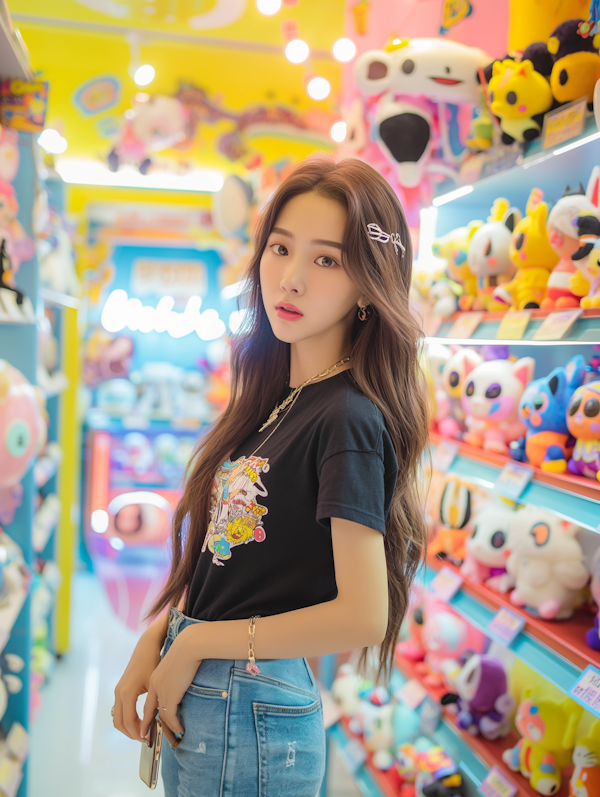 Young Woman in Toy Store