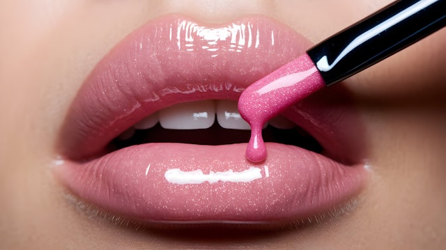 Glossy Pink Lips