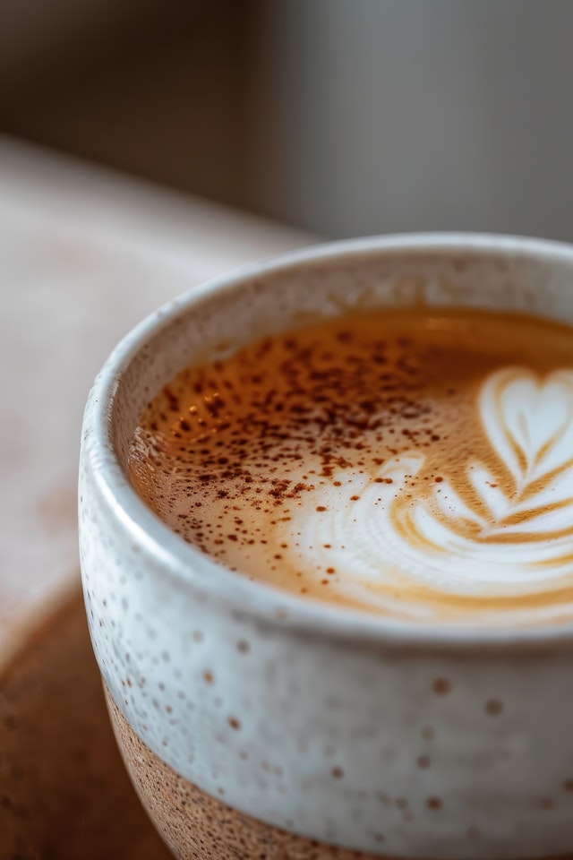 Close-up of Latte Art