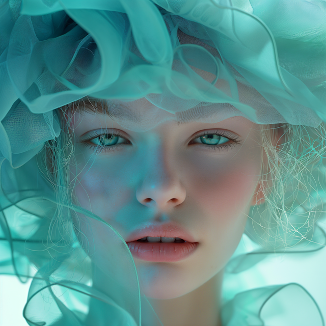 Ethereal Blue Portrait