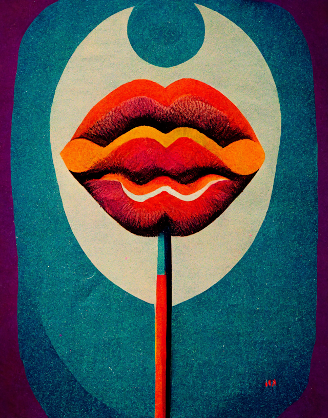 Stylized Lips Illustration