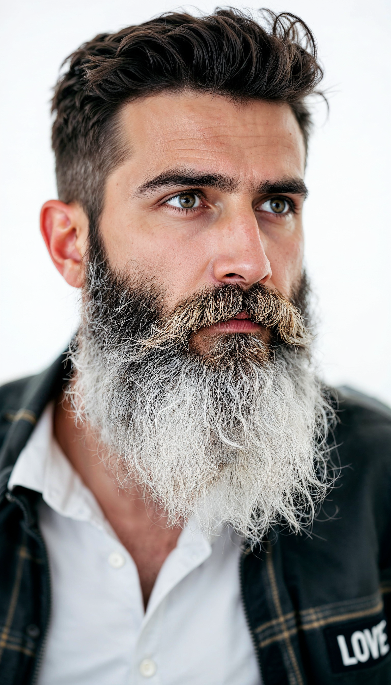 Contemplative Bearded Man Portrait