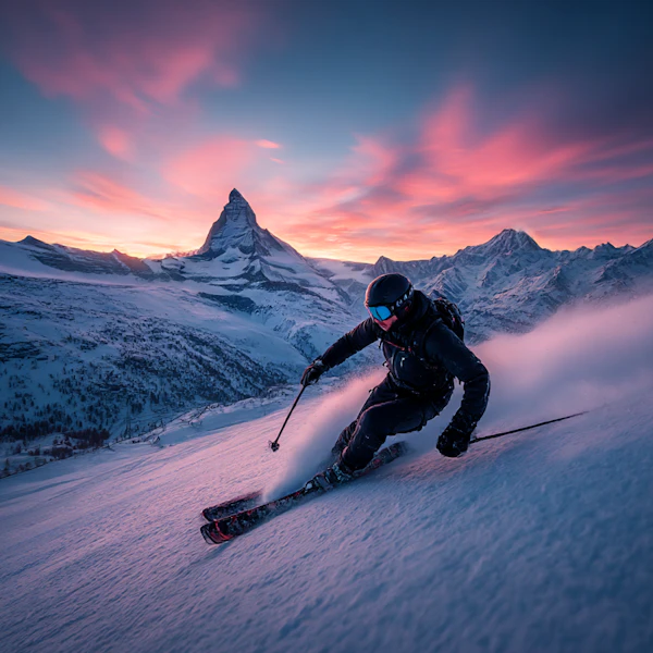 Sunset Skiing Adventure