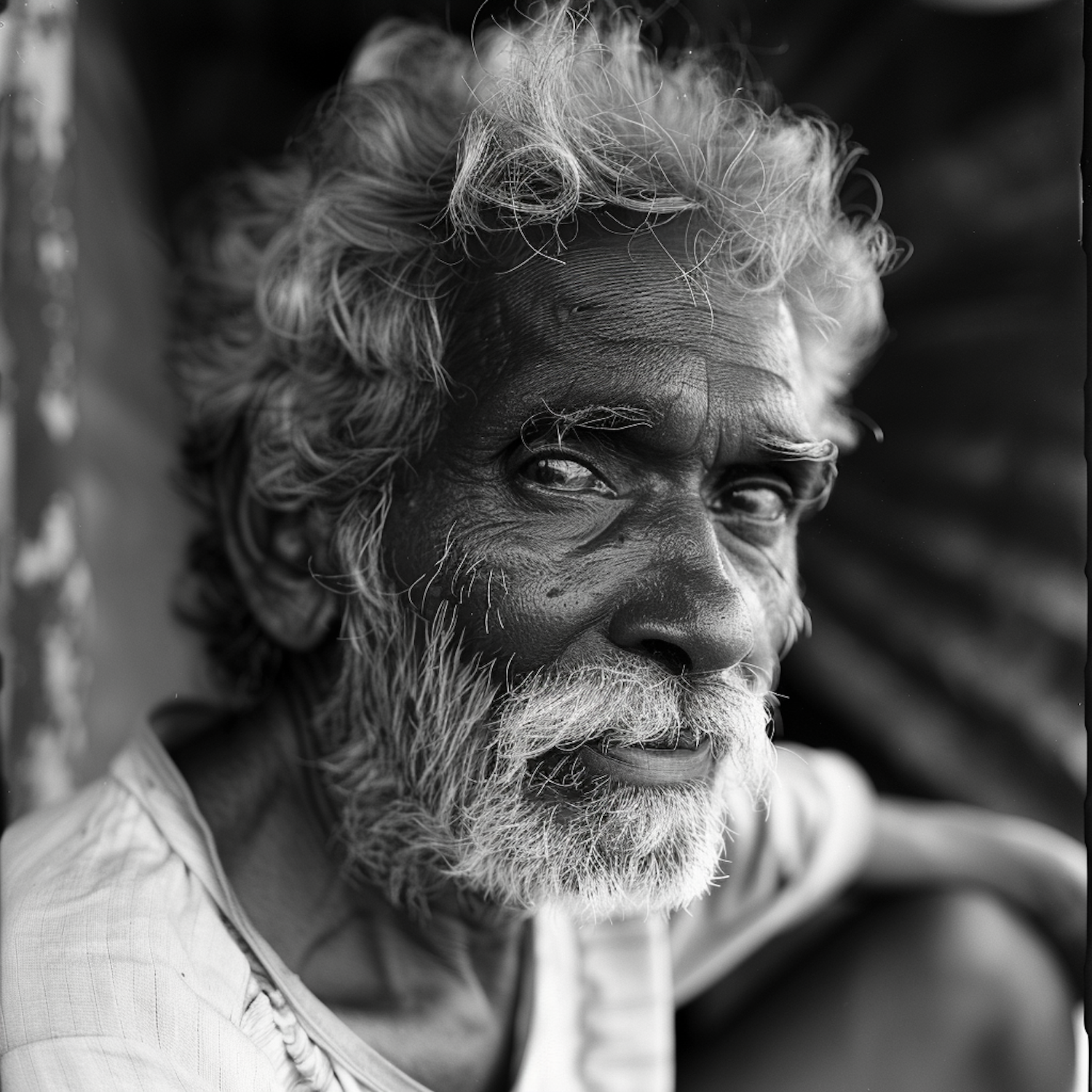 Contemplative Elderly Man Portrait