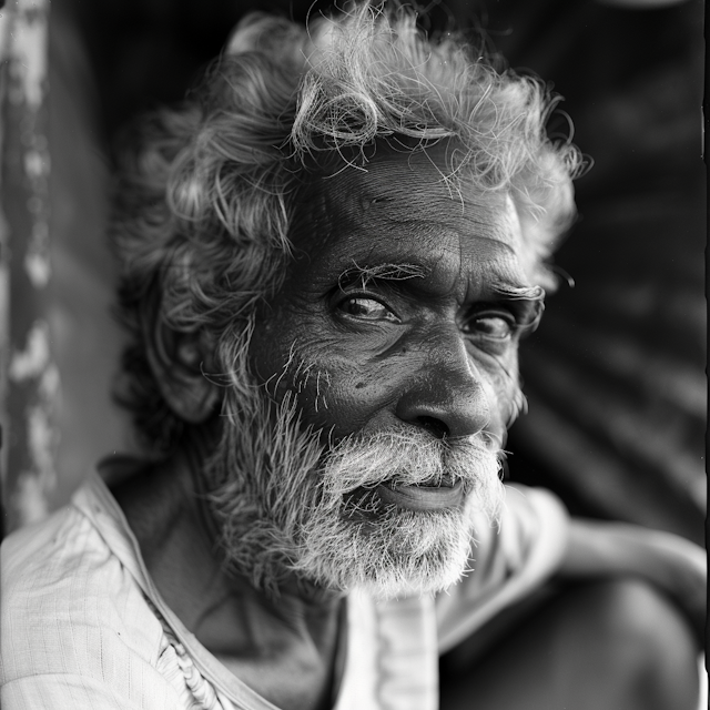 Contemplative Elderly Man Portrait