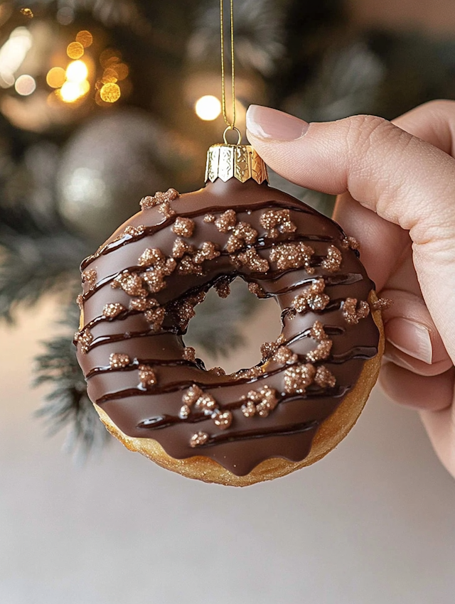 Donut Ornament in Hand