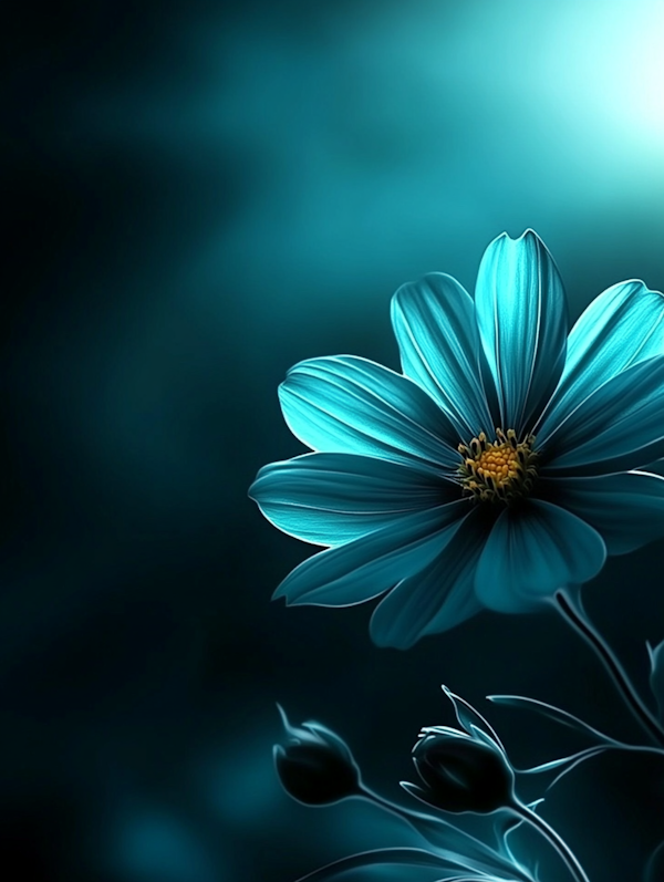 Luminescent Blue Flower