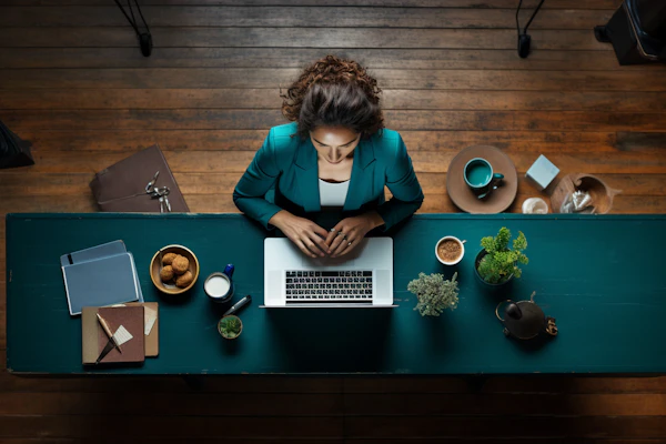 Calm Professional at Teal Home Office