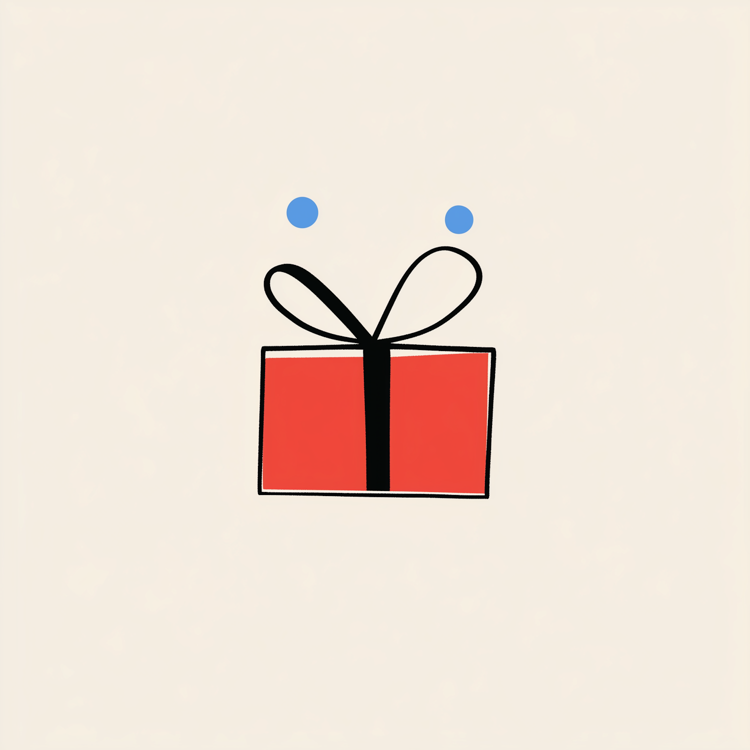 Stylized Red Gift Box Illustration