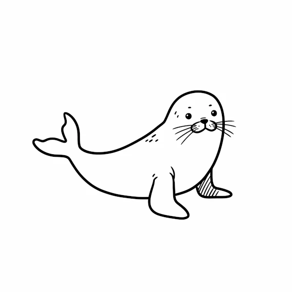 Cartoon Seal Drawing