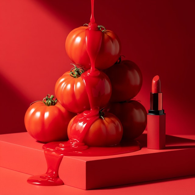 Red Themed Composition