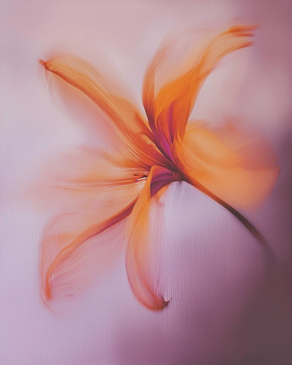 Abstract Orange Flower