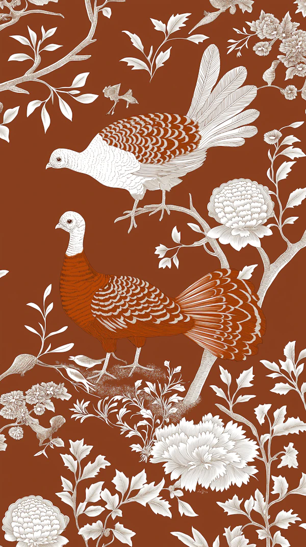 Intricate Birds on Branches