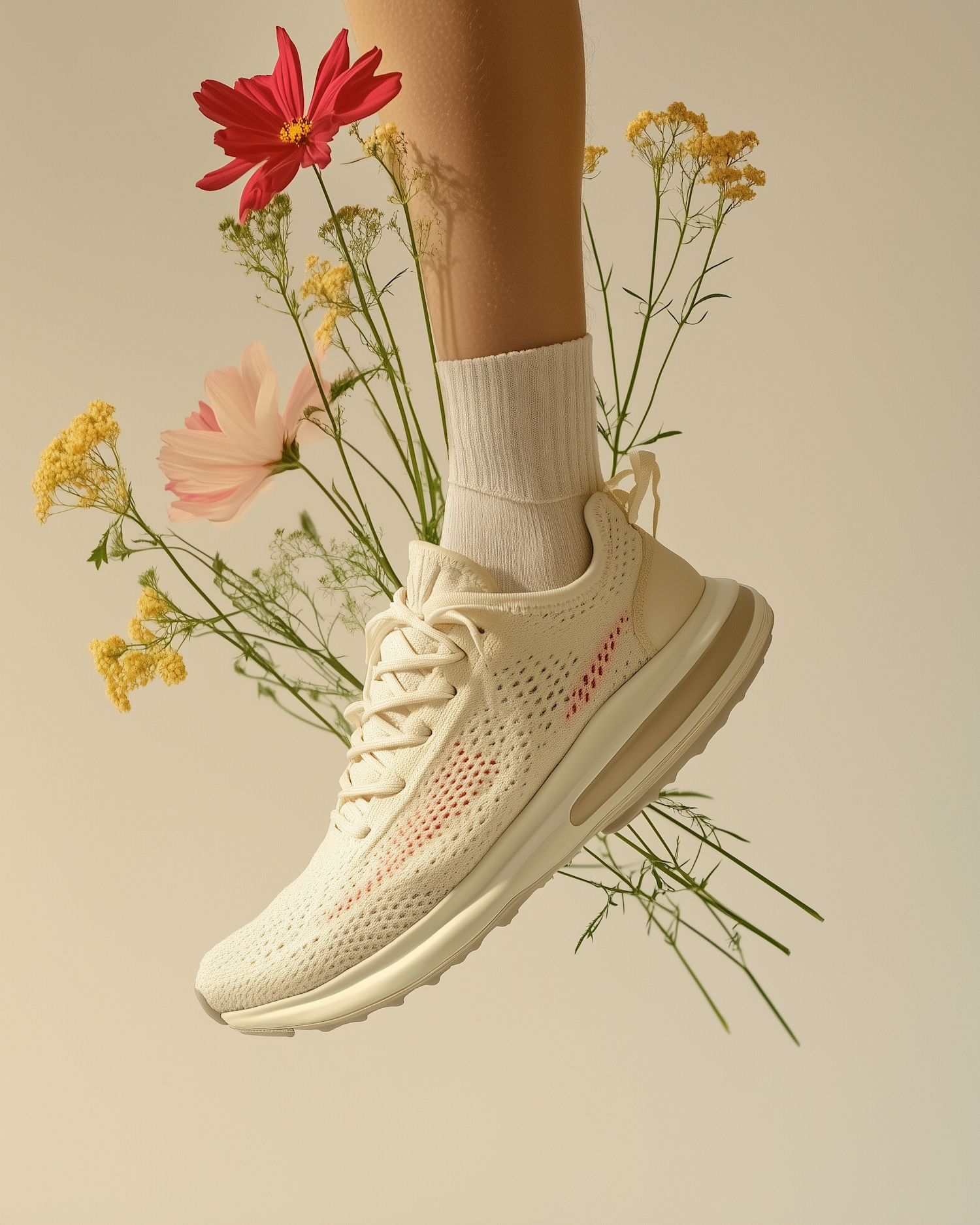 Sneaker with Flowers