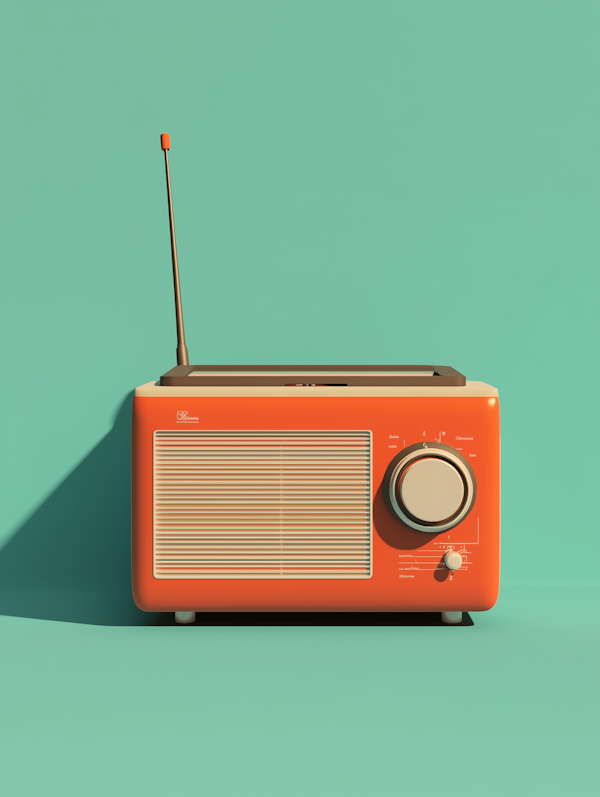 Vintage Orange Radio