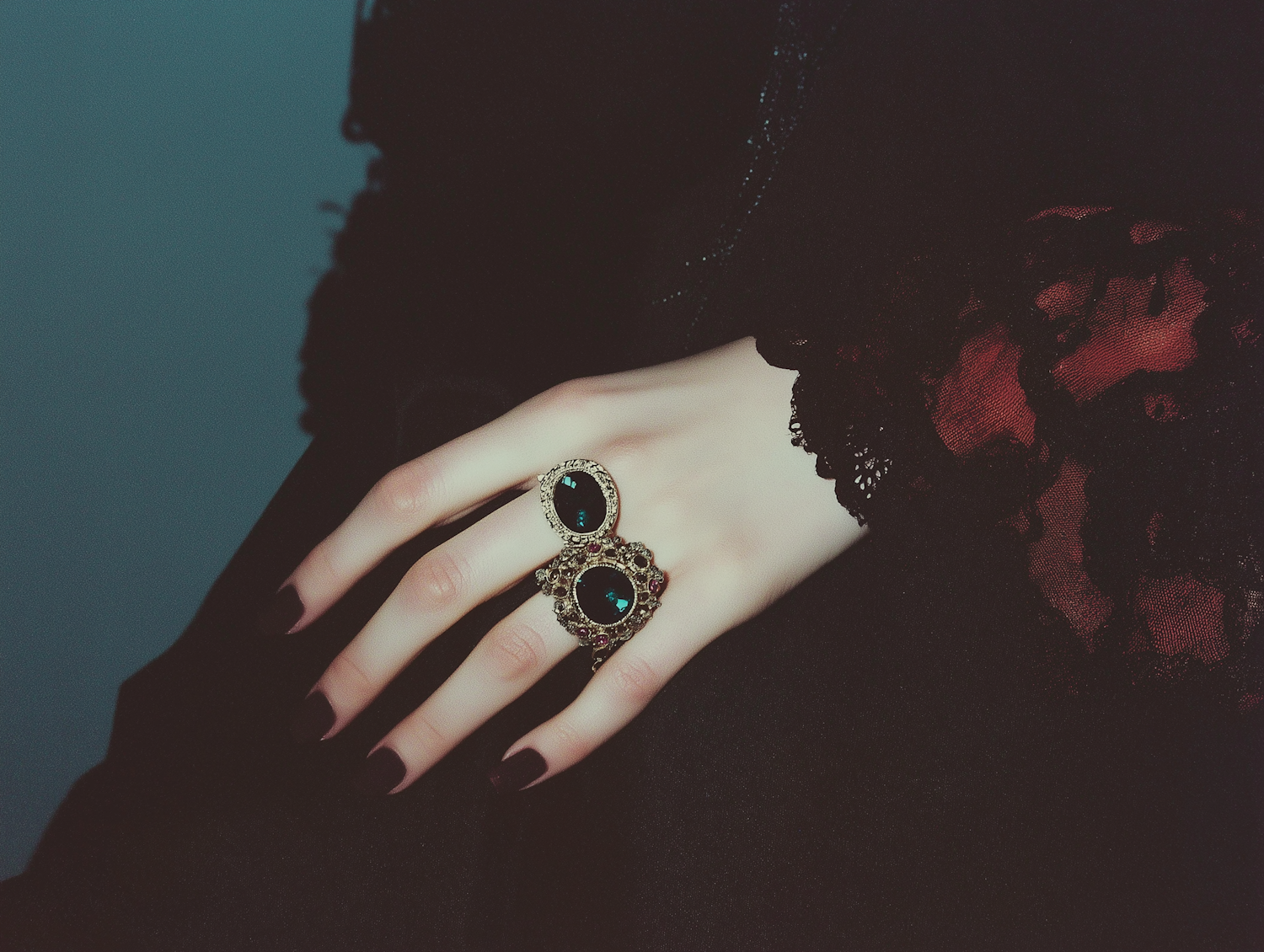 Elegant Hand with Ornate Rings