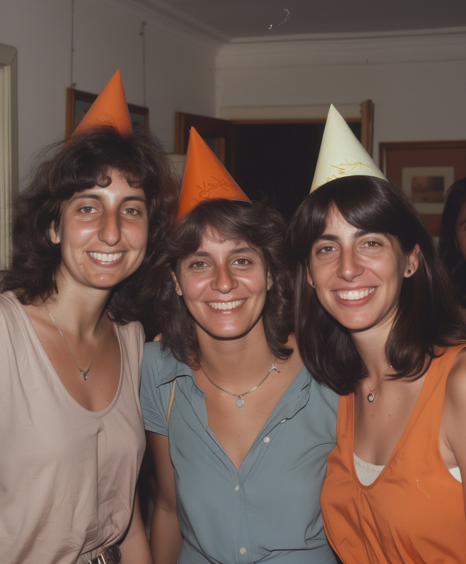 Celebratory Moment Among Three Women