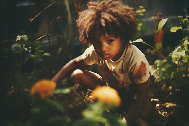 Child in Garden