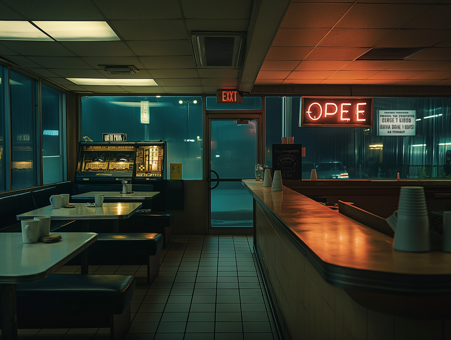 Late Night Diner Interior