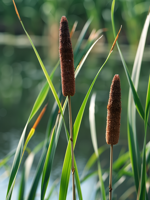 Tranquil Wetland Cattails