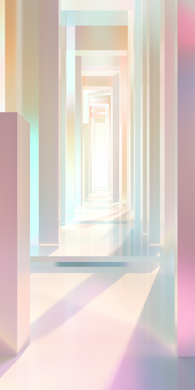 Surreal Pastel Hallway