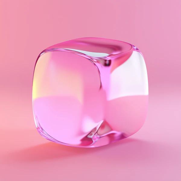 Glossy Pink Cube