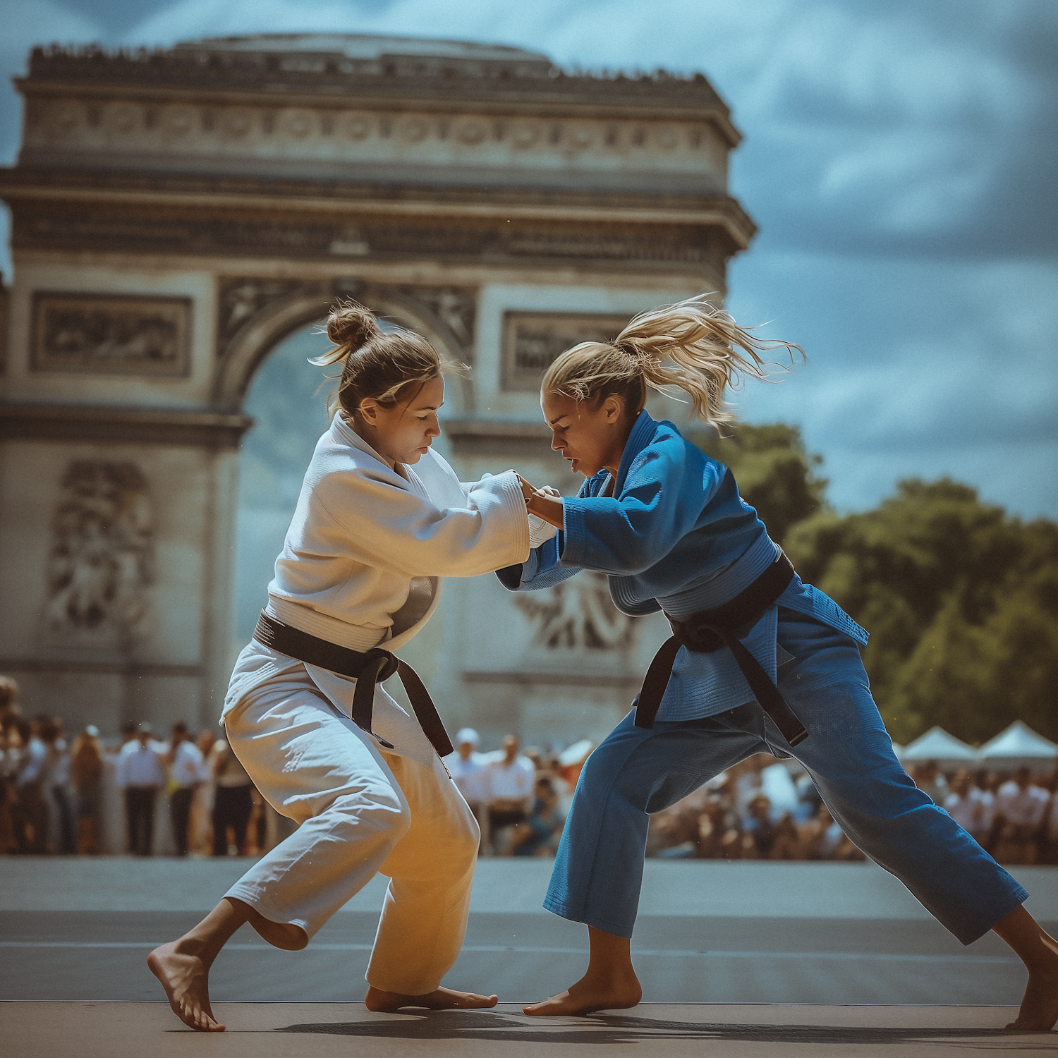 Judo Competition at Arc de Triomphe