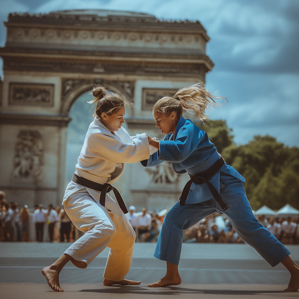 Judo Competition at Arc de Triomphe