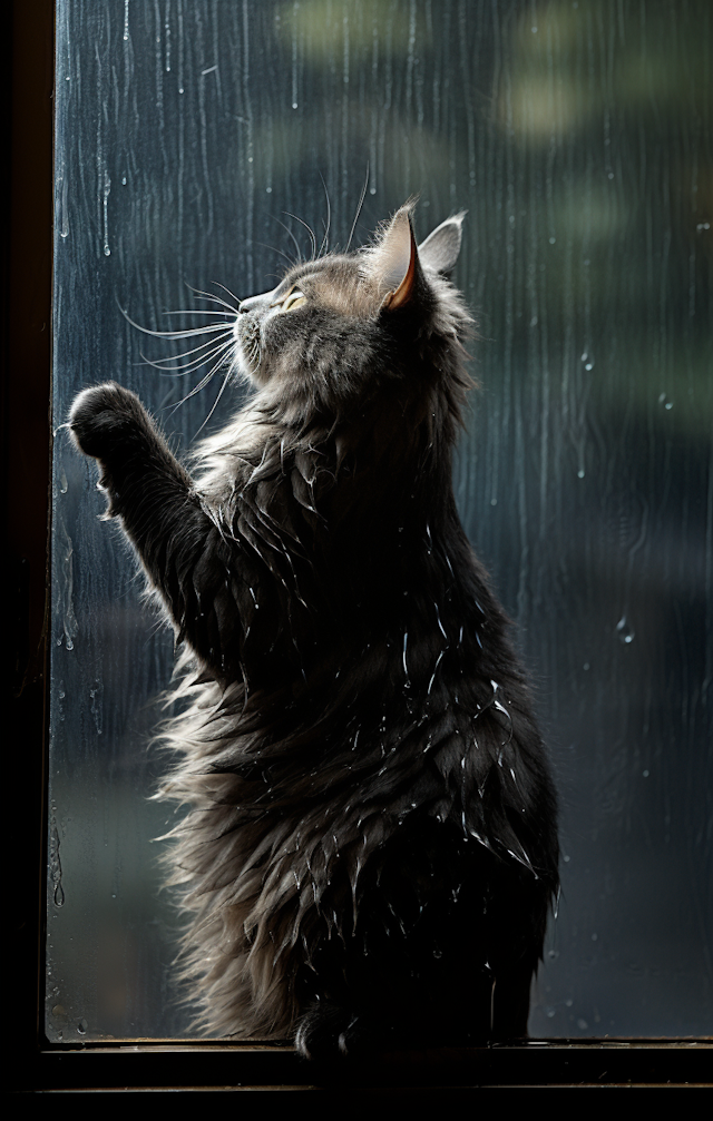 Contemplative Whiskers and Rain