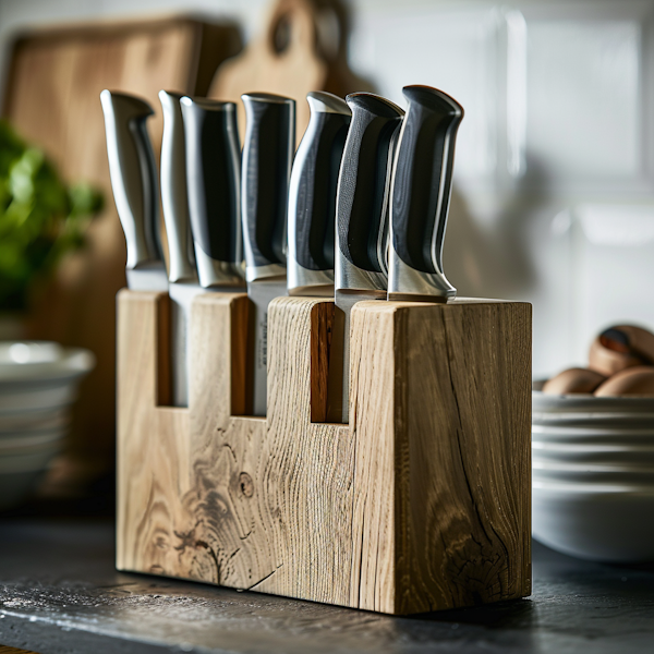 Knife Block in Kitchen