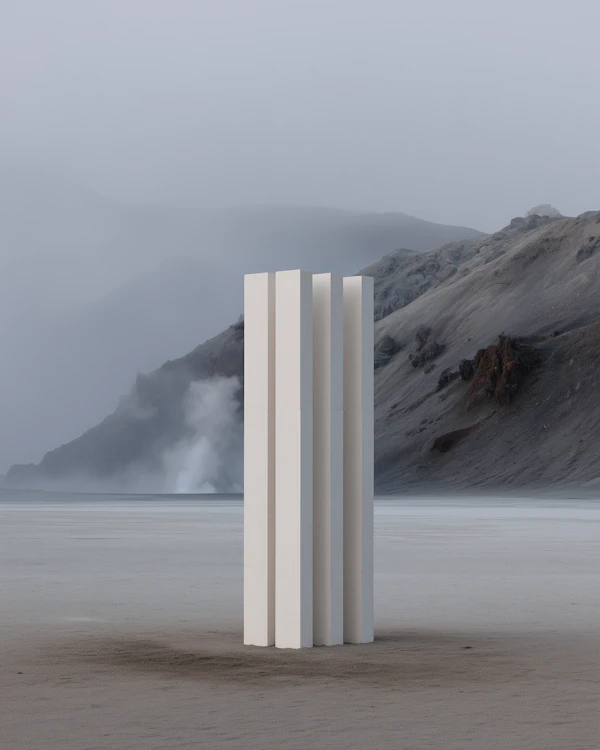 Geometric Sculpture Scene