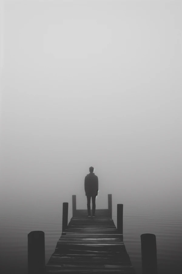 Solitary Figure on Pier
