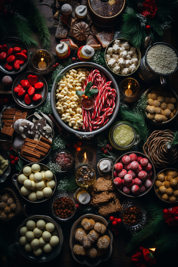 Festive Holiday Delicacies Display