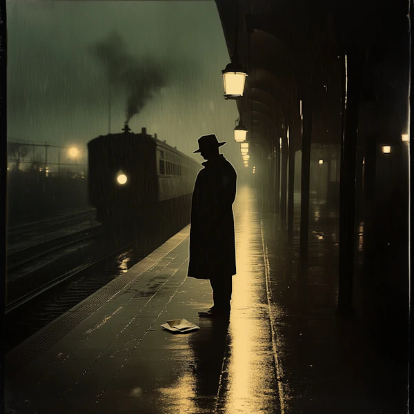 Noir Train Station Scene