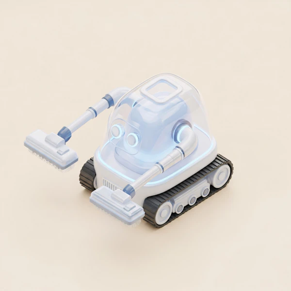 Futuristic Cleaning Robot