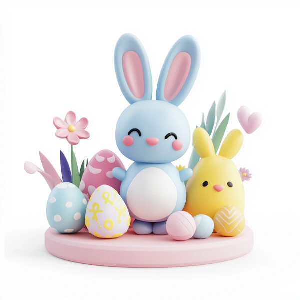 Whimsical Easter Bunnies